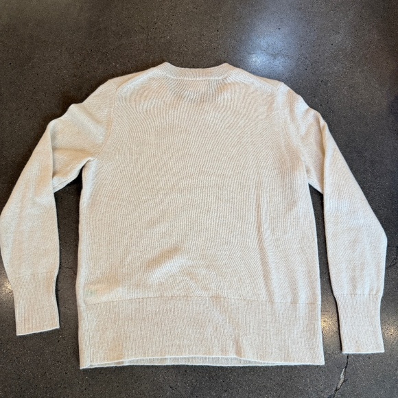 J. Crew Cashmere Relaxed Crewneck Sweater - Snow - Women's Small - Picture 5 of 5